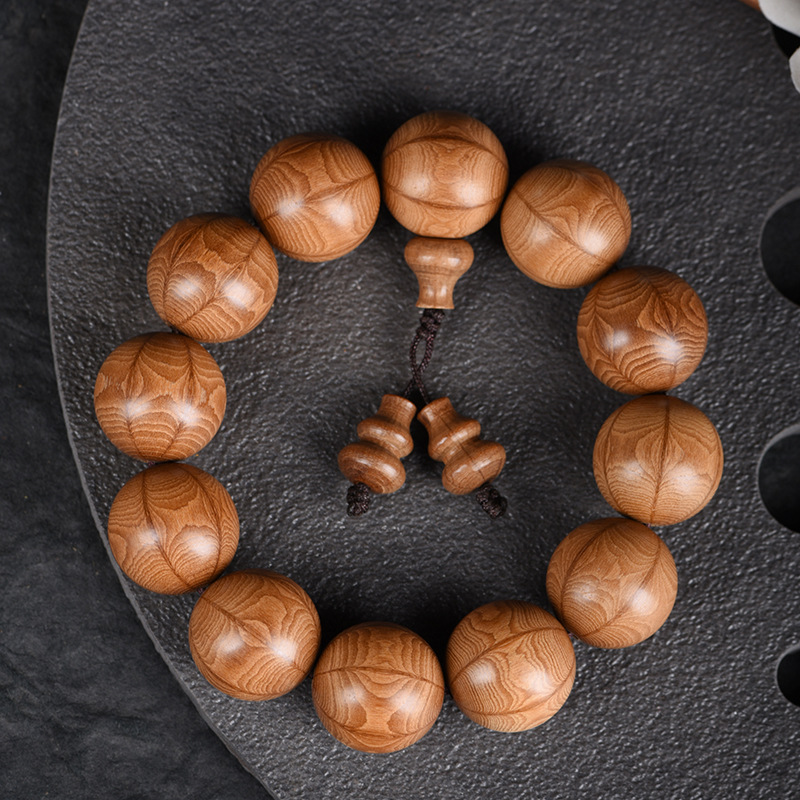 Double Gourd Six - Paths Wood Feng Shui Bracelet