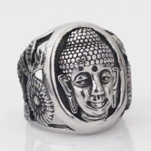 Sakyamuni Buddha-Face Titanium Steel Ring