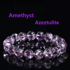 Feng Shui Amethyst Azeztulite Energy Bracelet