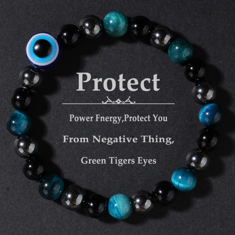 Natural Stone Evil Eye Feng Shui Bracelet
