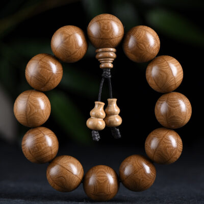 Double Gourd Six - Paths Wood Feng Shui Bracelet
