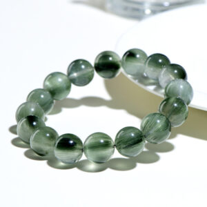 Cat’s Eye Green Rutilated Quartz Feng Shui Bracelet