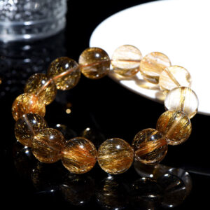 Copper Rutilated Quartz Feng Shui Bracelet
