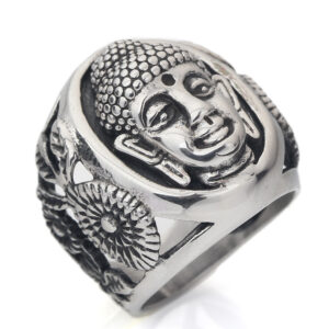 Sakyamuni Buddha-Face Titanium Steel Ring