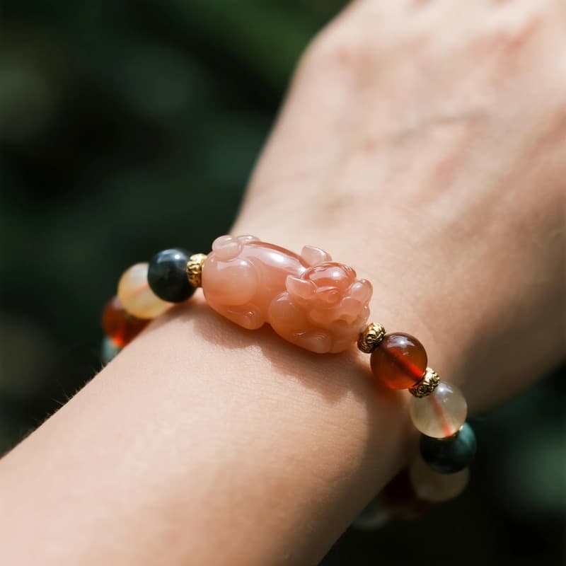 The Pixiu Bracelet for Wealth Attraction Should Be Worn on the Left Hand.