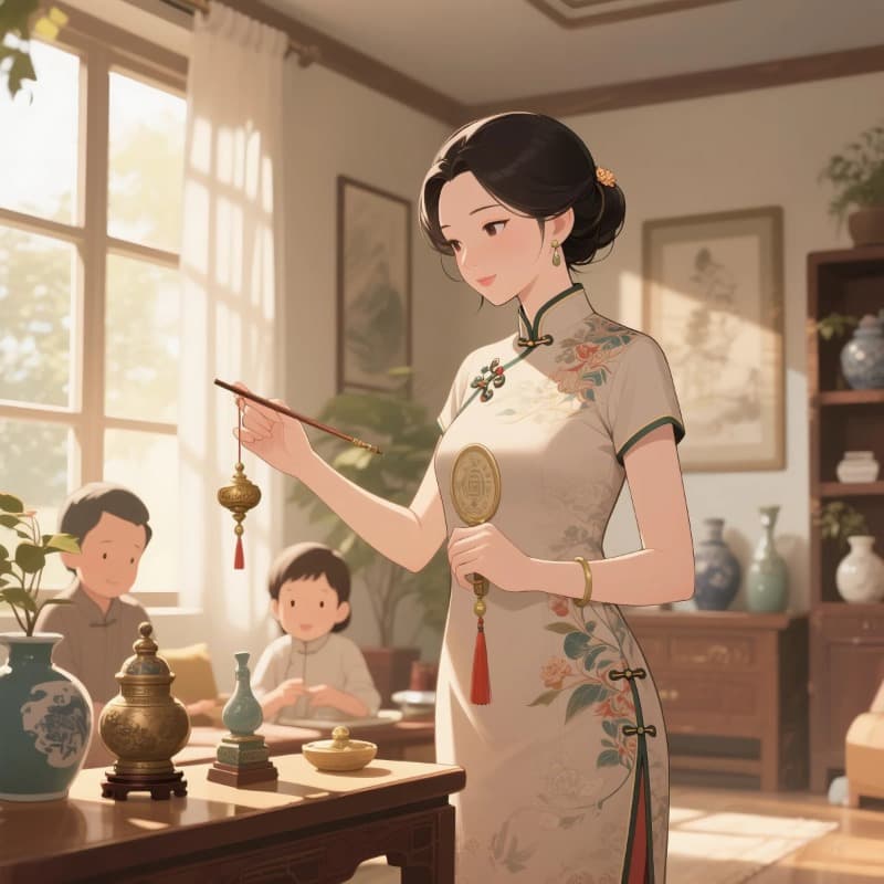 A wife and a pair of children