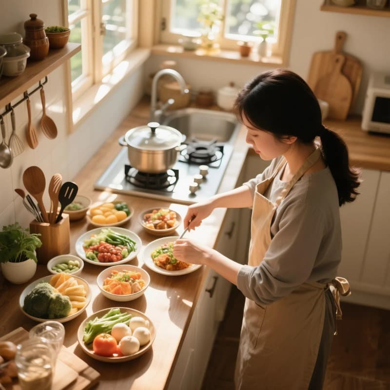 a wife is cook dinner