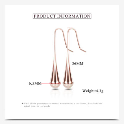 Titanium Steel Teardrop Feng Shui Earrings