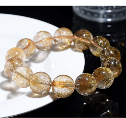 Copper Rutilated Quartz Feng Shui Bracelet