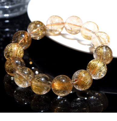 Copper Rutilated Quartz Feng Shui Bracelet