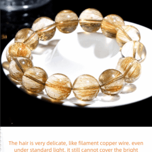 Copper Rutilated Quartz Feng Shui Bracelet