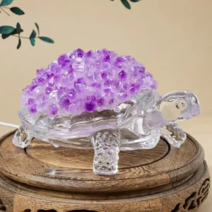 amethyst turtle feng shui lamp