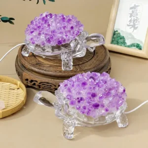 amethyst turtle feng shui lamp