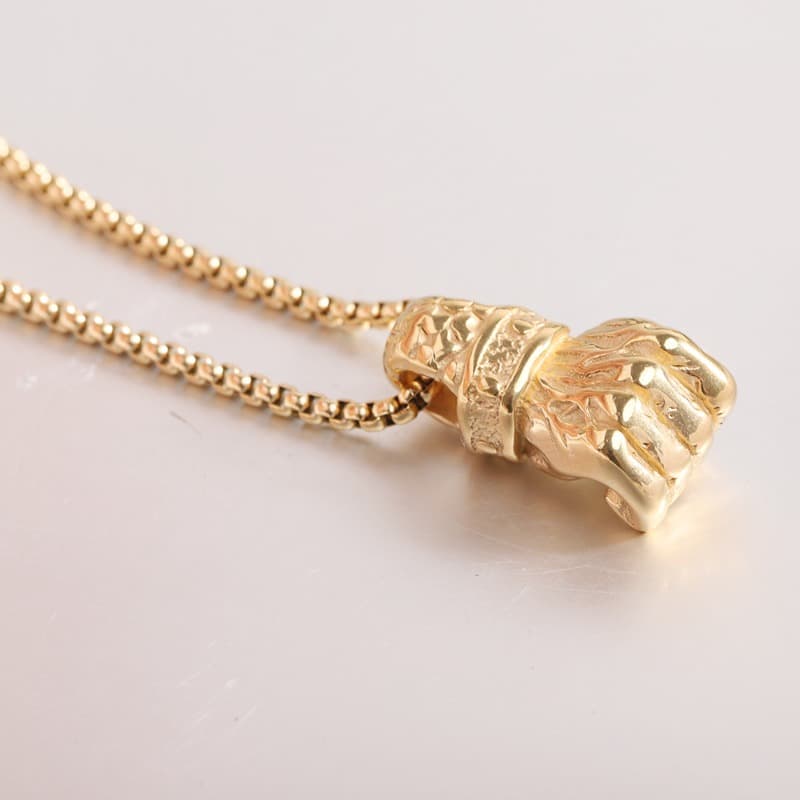 Fist Feng Shui Pendant Necklace