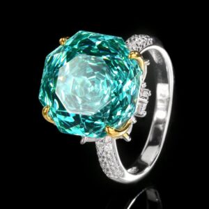 Feng Shui Rosebud Cut Zircon Ring in S925 Silver