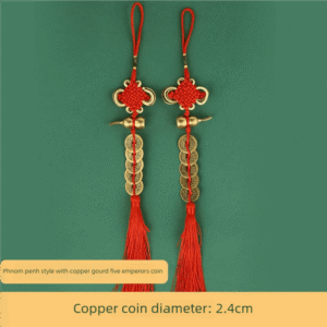 Five Emperor Coins Hanging Charm for Wealth & Protection