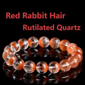 Red Rabbit Hair Rutilated Quartz Feng Shui Bracelet