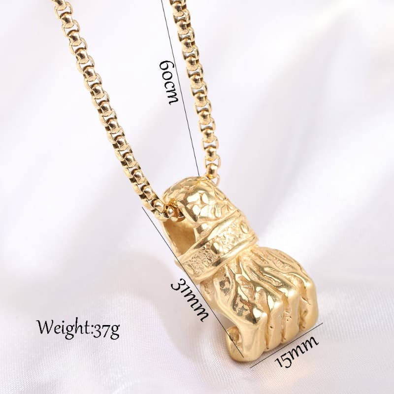 Fist Feng Shui Pendant Necklace